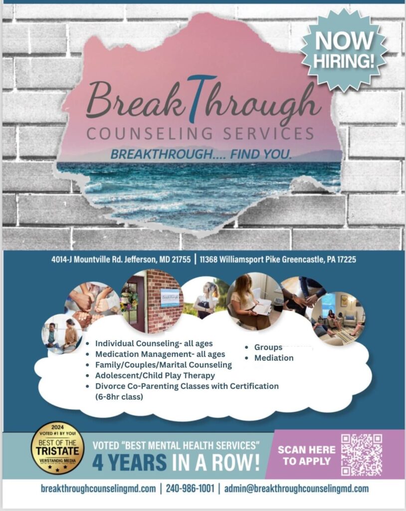 Break Through Counseling Services: Individual counseling for all ages.