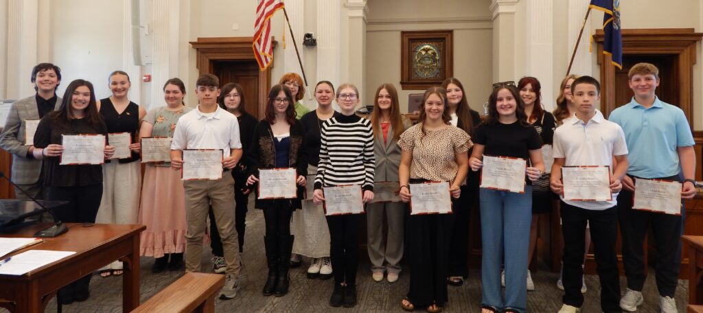 8th graders who participated in Lay Day essay contest